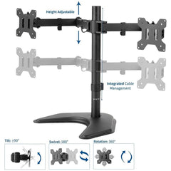 Dual Monitor Screen Dell HP Grade A , HDMI Brand New Stand 2X24" Setup