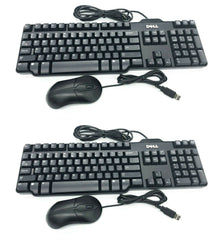 Dell Keyboard and Mouse Set USB Wired UK Layout, QWERTY, Refurbished Original Dell product - Digital IT Store