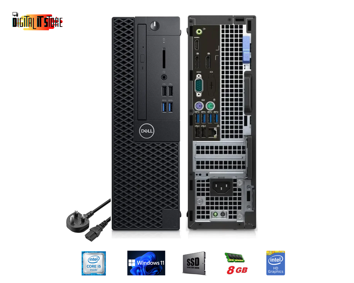 Dell Desktop PC Computer with 8GB Ram 500GB SSD - SFF - Windows 11 Pro