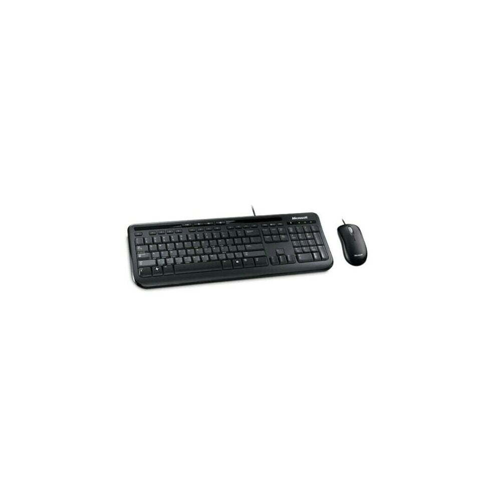 Microsoft Keyboard 600/400 and Optical Mouse, Wired USB QWERTY Black UK Layout English - Digital IT Store
