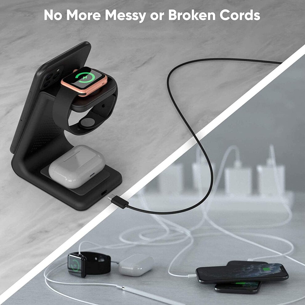 Wireless Charger Stand,3 in 1 Qi-Certified Wireless Charger - Digital IT Store